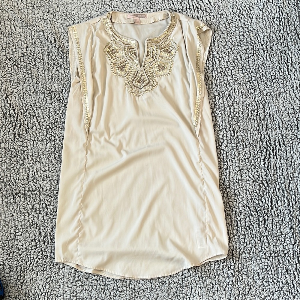 Forever 21 gold bead and sequenced shirt